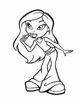 Coloring Pages Lips Bratz Library Clipart Doll Pretty sketch template