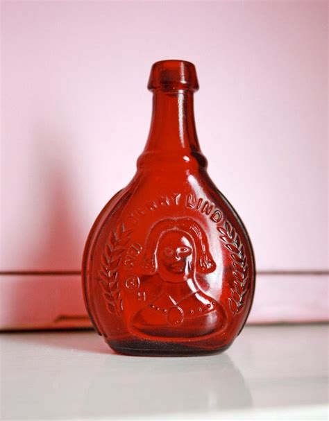 Vintage Wheaton Glass Jenny Lind Mini Bottle Ruby Red