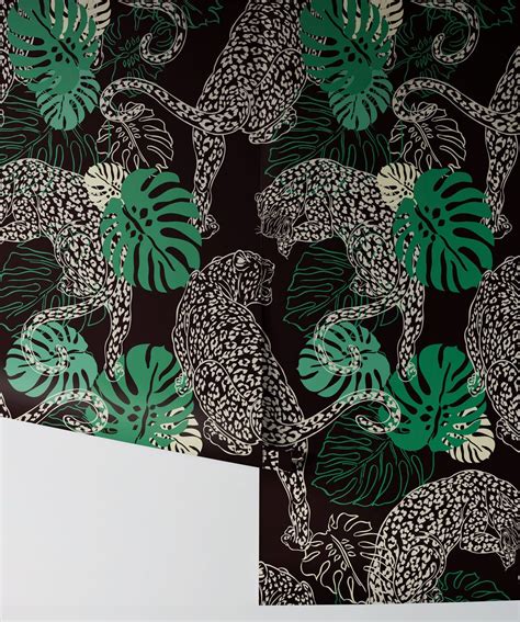 Leopard Stunning Art Deco Inspired Wallpaper • Milton