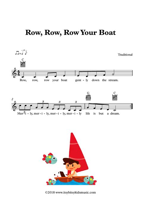 row row row  boat sheet   chords  lyrics