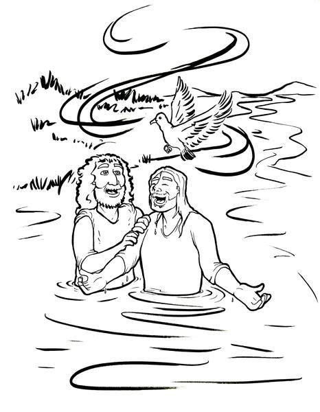 coloring pages jesus baptism