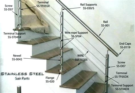 stair aluminum handrail parts railing glass arcon group