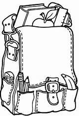 Backpack Coloring Pages Printable Getcolorings Color sketch template