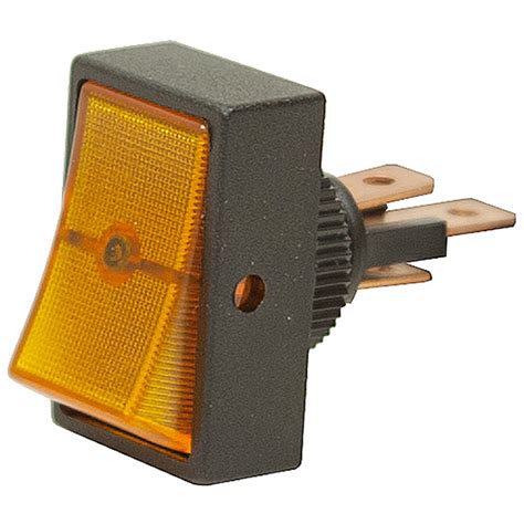 spst lighted amber  volt dc rocker switch toggle switches switches electrical www