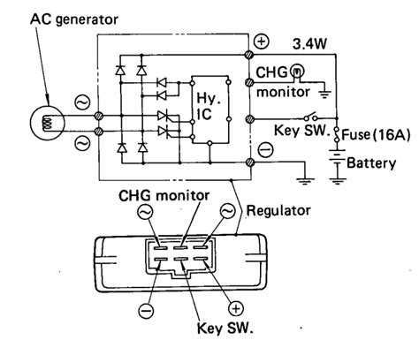 kawasaki  wire regulator rectifier wiring diagram  wire regulator rectifier wiring diagram