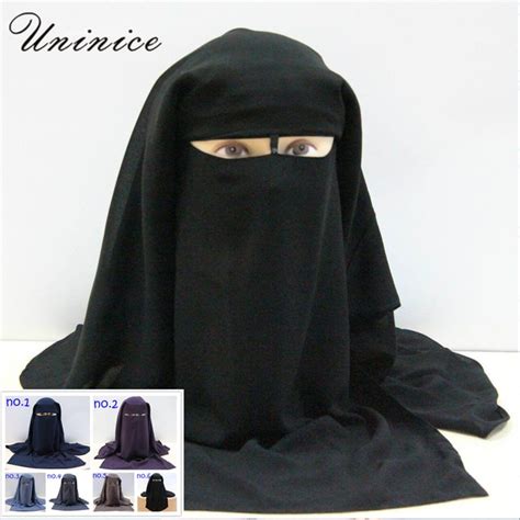 Islamic 3 Layers Niqab Burqa Bonnet Hijab Cap Veil Muslim Bandana Scarf
