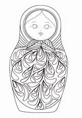 Coloriage Para Colorear Matriochka Matryoshka Imprimer Poupée Coloring Dessin Russe Choisir Tableau Un Visiter Russie Du sketch template