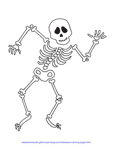halloween coloring pages dancing skeleton bones spider coloring page