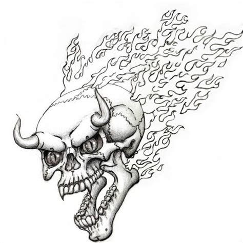 flaming skull coloring pages flaming devil skull flash
