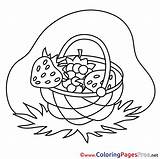 Berries Coloring Colouring Basket Printable Pages Next sketch template