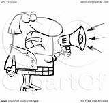 Bossy Clipart Shouting Businesswoman Megaphone Outlined Remarks Illustration Through Royalty Vector Toon Hit sketch template