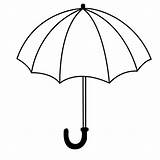 Umbrella Coloring Pages Blank Kids sketch template