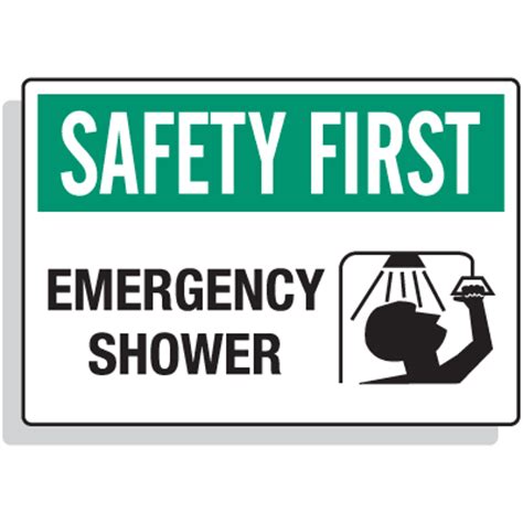 safety  signs emergency shower emergency shower signs seton