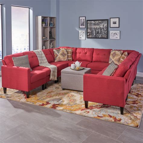 how to choose modern red sectional sofas home and garden decor