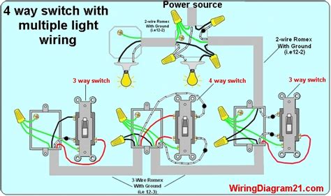 diagram  switch diagram multiple lights mydiagramonline