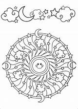Mandalas Ausmalen Jahreszeiten Malvorlagen sketch template