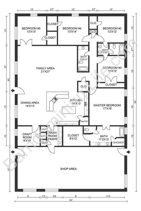 barndominium floor plans floorplansclick
