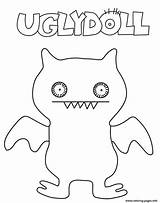 Ugly Coloring Dolls Pages Uglydolls Printable Bat Funny Kids Print sketch template