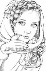 Coloring Pages Adult Grayscale Color Fantasy Winter Beautiful Colouring Choose Board Fairy Christmas sketch template