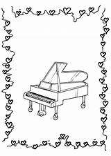 Piano Pianino Kolorowanki Klavier Ausmalbilder Coloringpages Dzieci Intros Steinway sketch template