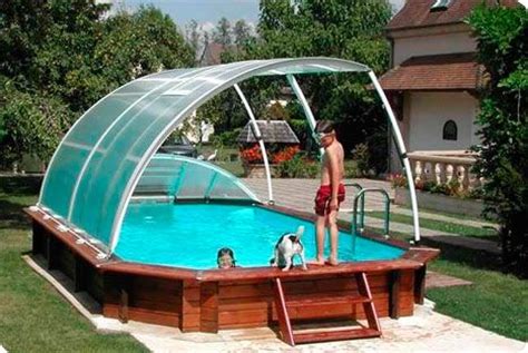 ground swimming pool enclosure poolhot tub ideas