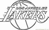 Lakers Coloring Coloringpages101 Clippers Portland Blazers sketch template