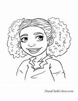 Coloring Pages African Girl American Kids Girls Hair Braids Drawing Natural Books Sheets Color Printable Diversity Book Cute Diverse People sketch template