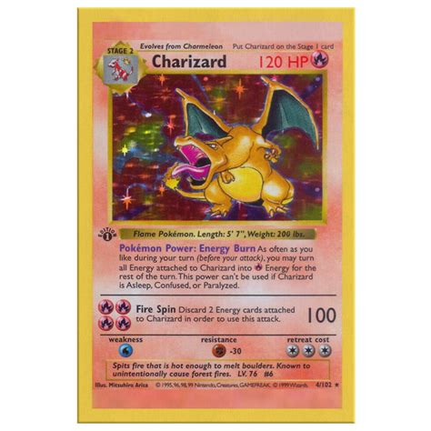 charizard pokemon card printable