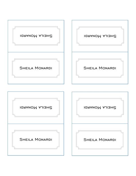 place cards template word template monster