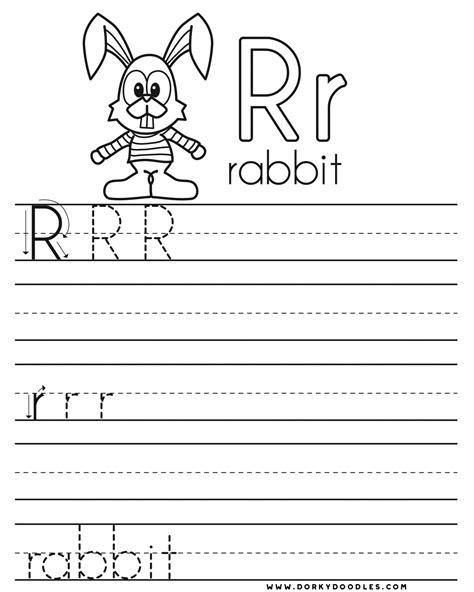 letter  coloring page  writing practice worksheet dorky doodles