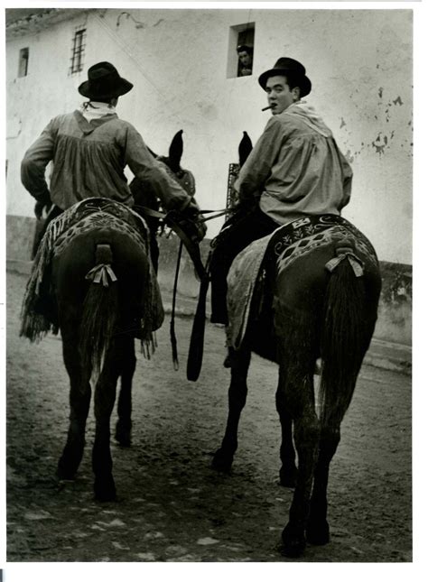 anonimo dos hombres montados en sus cabalgaduras