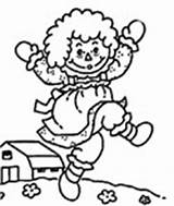 Raggedy Ann Coloring Pages Andy Cartoons Color Kids Printable Dolls Print Ws sketch template