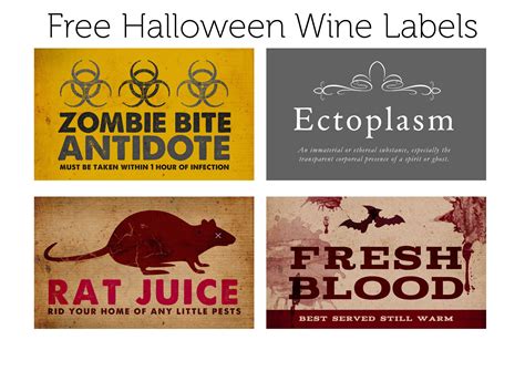 wine bottle labelspdf halloween wine labels halloween wine