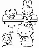 Kitty Hello Coloring Pages Coloringpages1001 sketch template