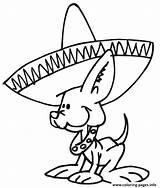 Coloring Dog Mexican Pages Printable sketch template