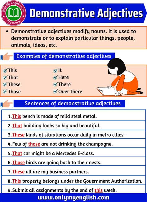 demonstrative adjectives definition examples list artofit