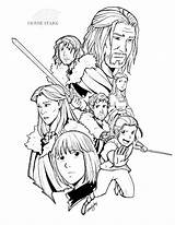 Coloring Pages Thrones Game House Stark sketch template