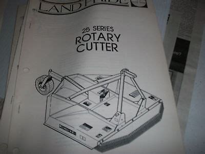 land pride owners parts manual  series rotary cutter ebay