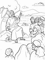 Sermon Preaching Disciples Montagna Discorso Beatitudes Preschool Malvorlagen Bibel Beatitudini sketch template