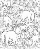 Halloween Coloring Pages Printable Adults Dover Cat Publications Adult Freebie Sheets Welcome Para Many Books Book Glass Colorir Cats Doverpublications sketch template