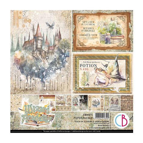 ciao bella wizard academy  double sided sheets scrapncreate