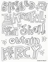 Merciful Poor Beatitudes Obtain Shall sketch template