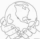 Kleurplaat Wereldbol Aarde Downloaden sketch template