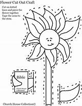 Bible Kids Sunday School Craft Crafts Printable Flower Church Cut Cutout Spring Lessons Activities Holding Summer Children Sheets Toddler Collection sketch template