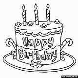 Cake Birthday Coloring Pages Print sketch template