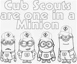 Cub Scout Scouts Minion Akela sketch template