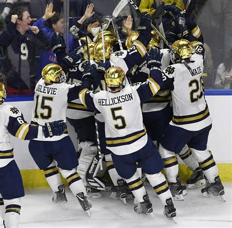Notre Dame Hockey Team Escapes Advances With Overtime Win