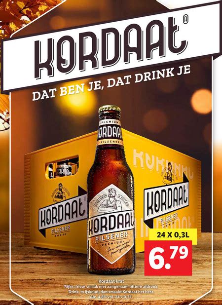 kordaat krat bier folder aanbieding bij lidl details