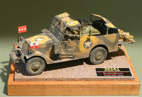 pattons ma scout car  steven  zaloga italeri peerless max  military diorama