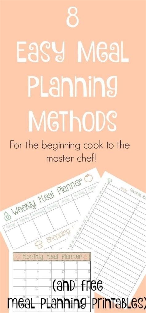Beginner Meal Planning Ideas For Families Free Pdf Clarks Condensed